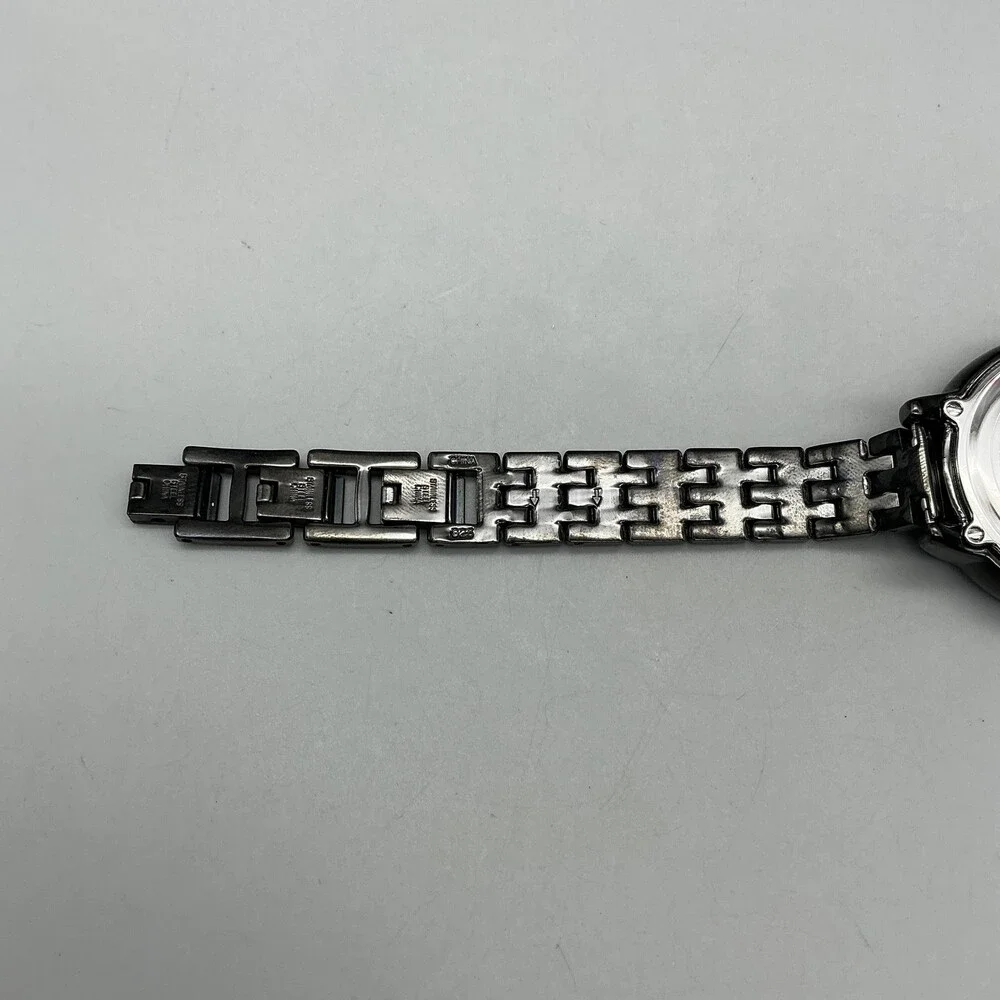 Ecclissi 33822 Womens Watch 36mm Blue Dial Sterling Silver in Box New Battery
